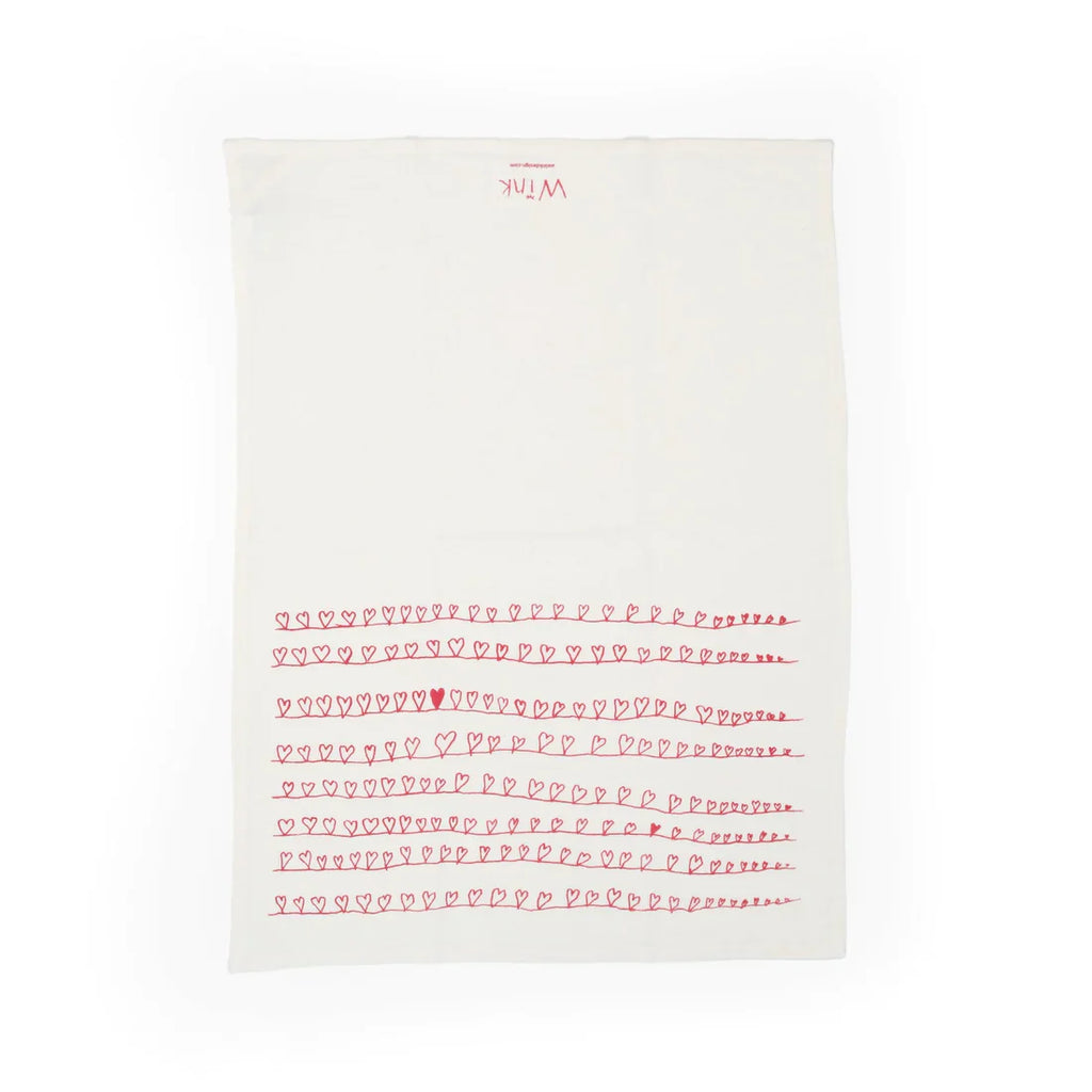 Hearts Tea Towel