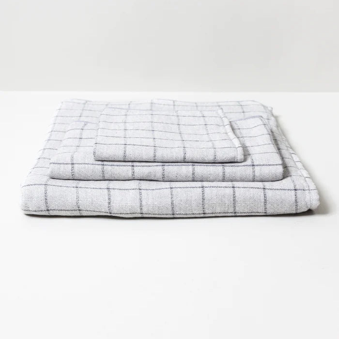 Japanese Graph Towel - Charcoal