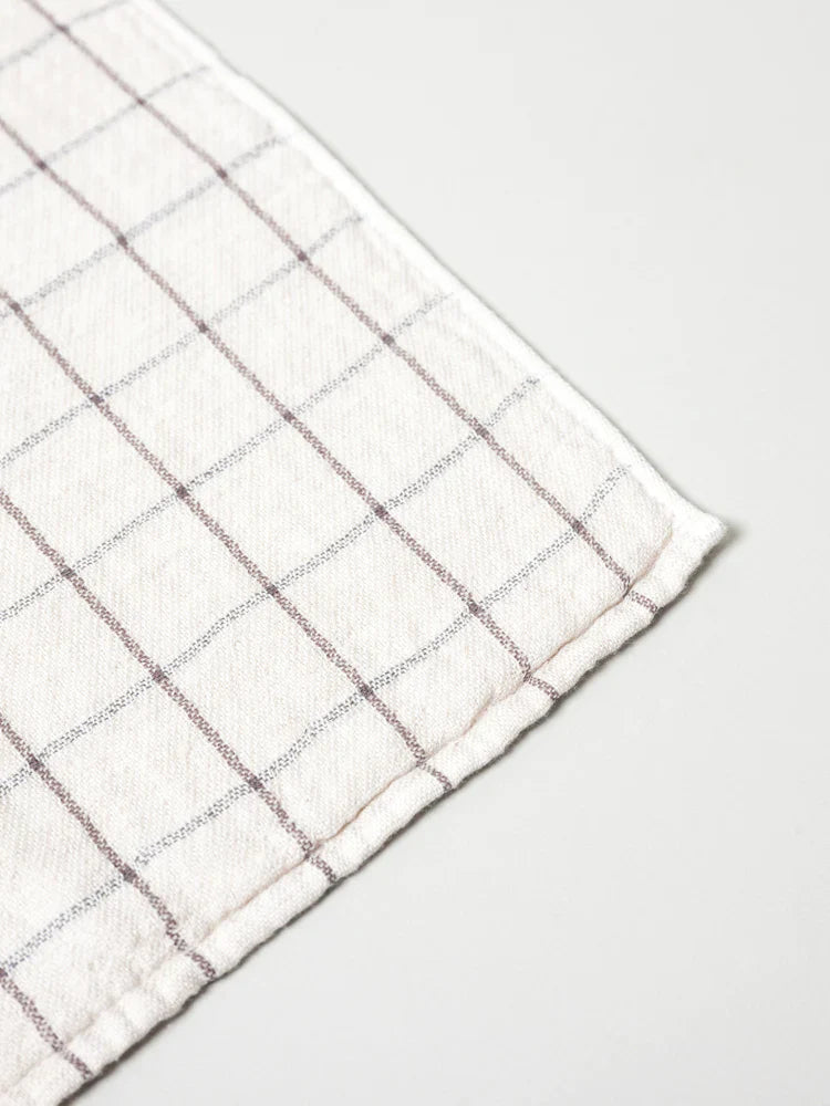 Japanese Graph Towel - Earl Grey
