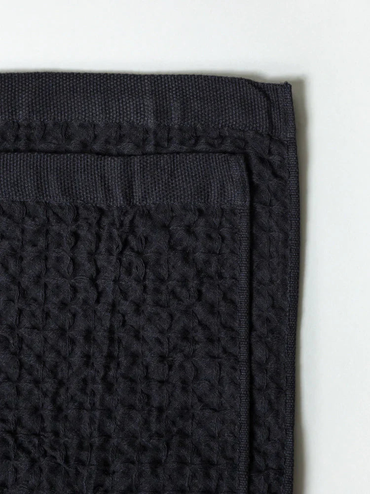 Lattice Linen  Waffle Towel, Charcoal