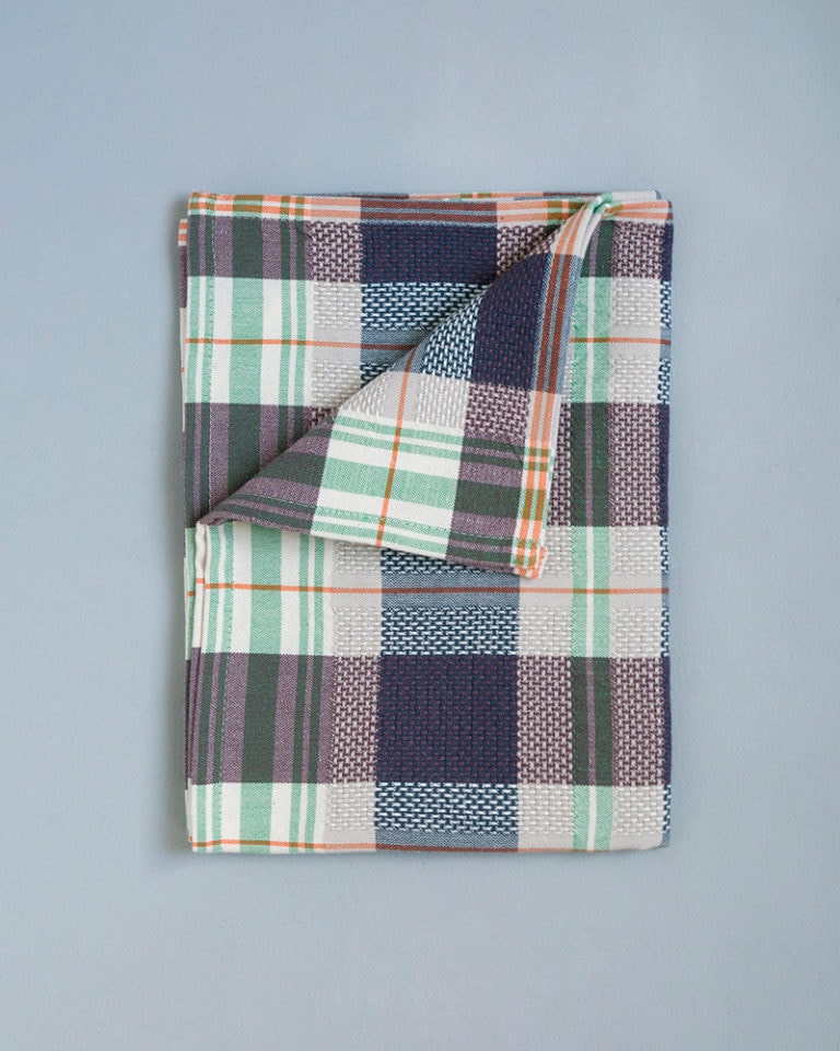 Plaid Cotton Kitchen Towel - Mulberry