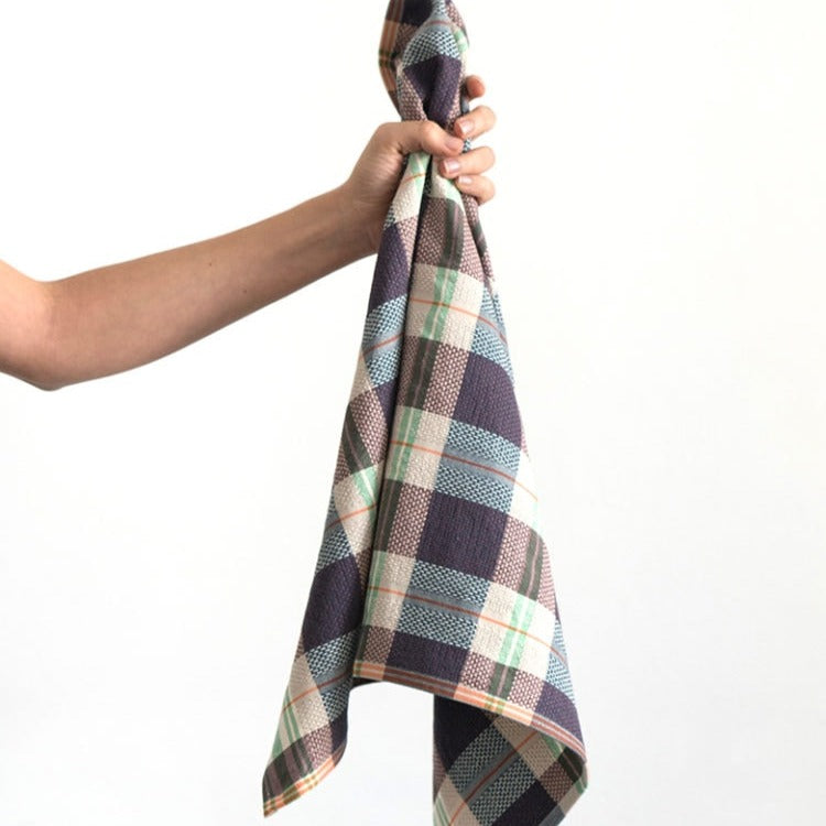 Plaid Cotton Kitchen Towel - Mulberry