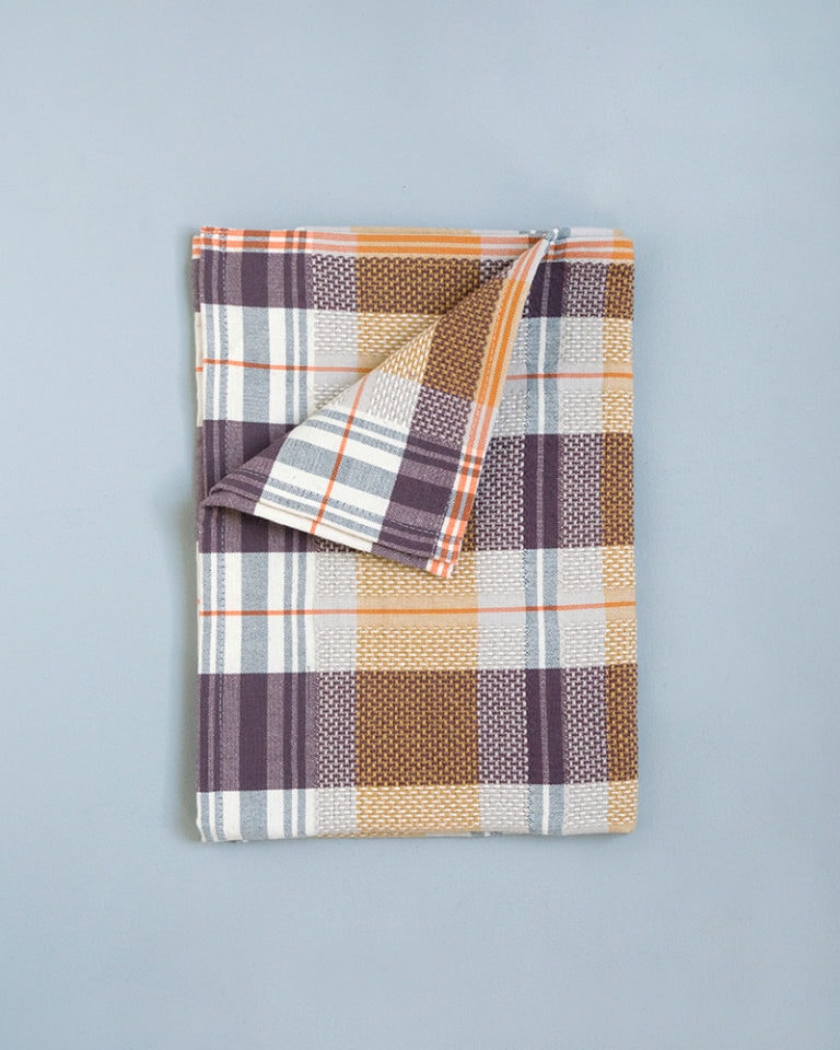 Plaid Cotton Kitchen Towel - Nutmeg