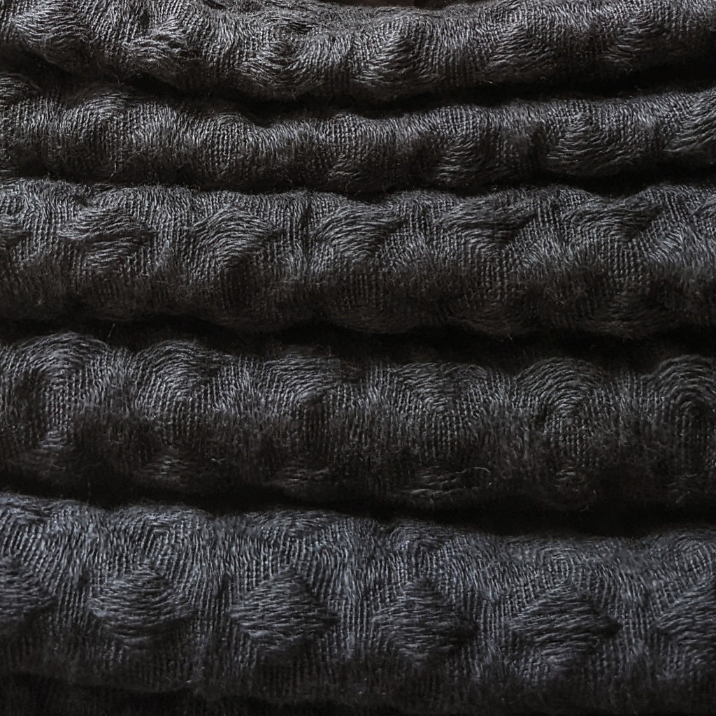 Lattice Linen  Waffle Towel, Charcoal