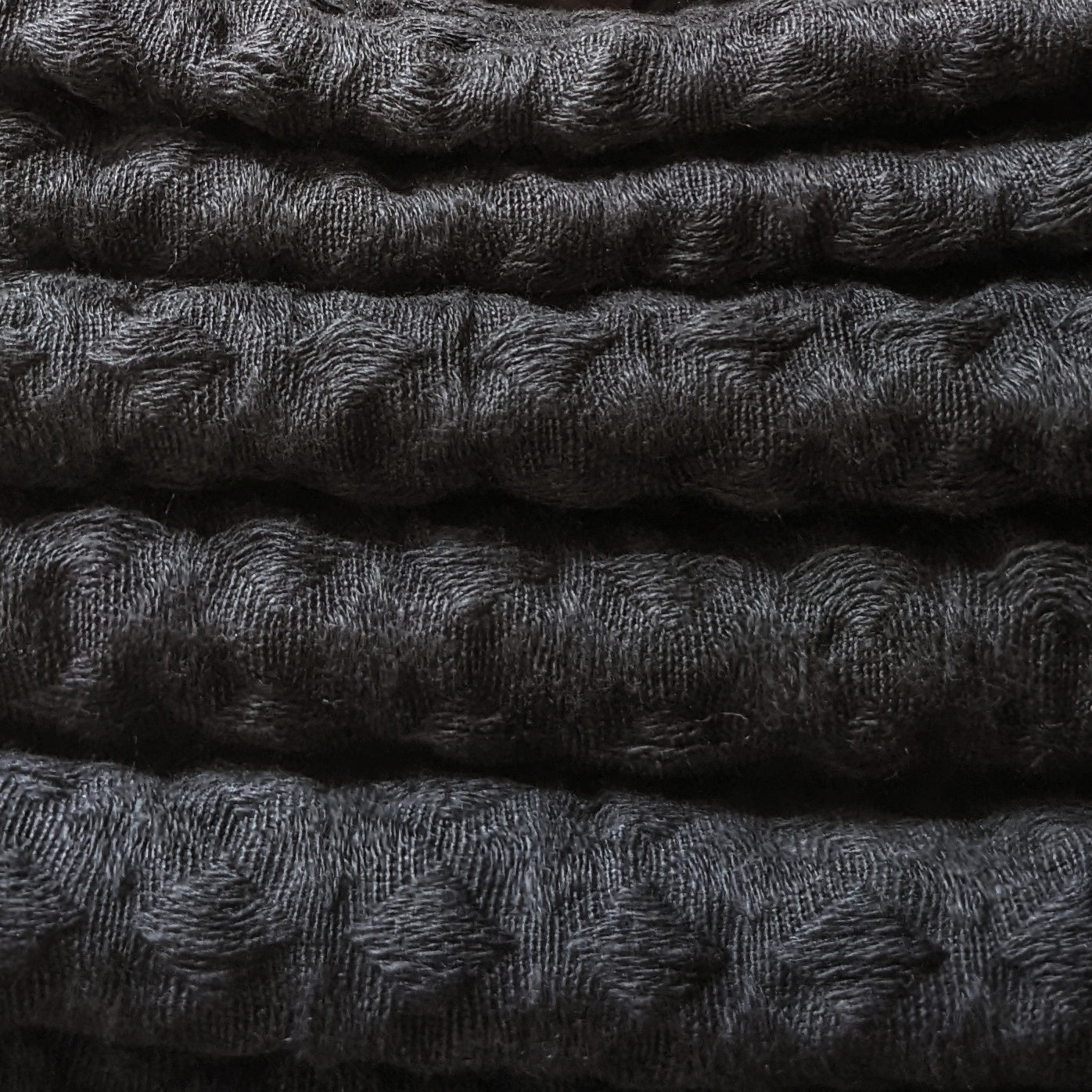 Lattice Linen  Waffle Towel, Charcoal