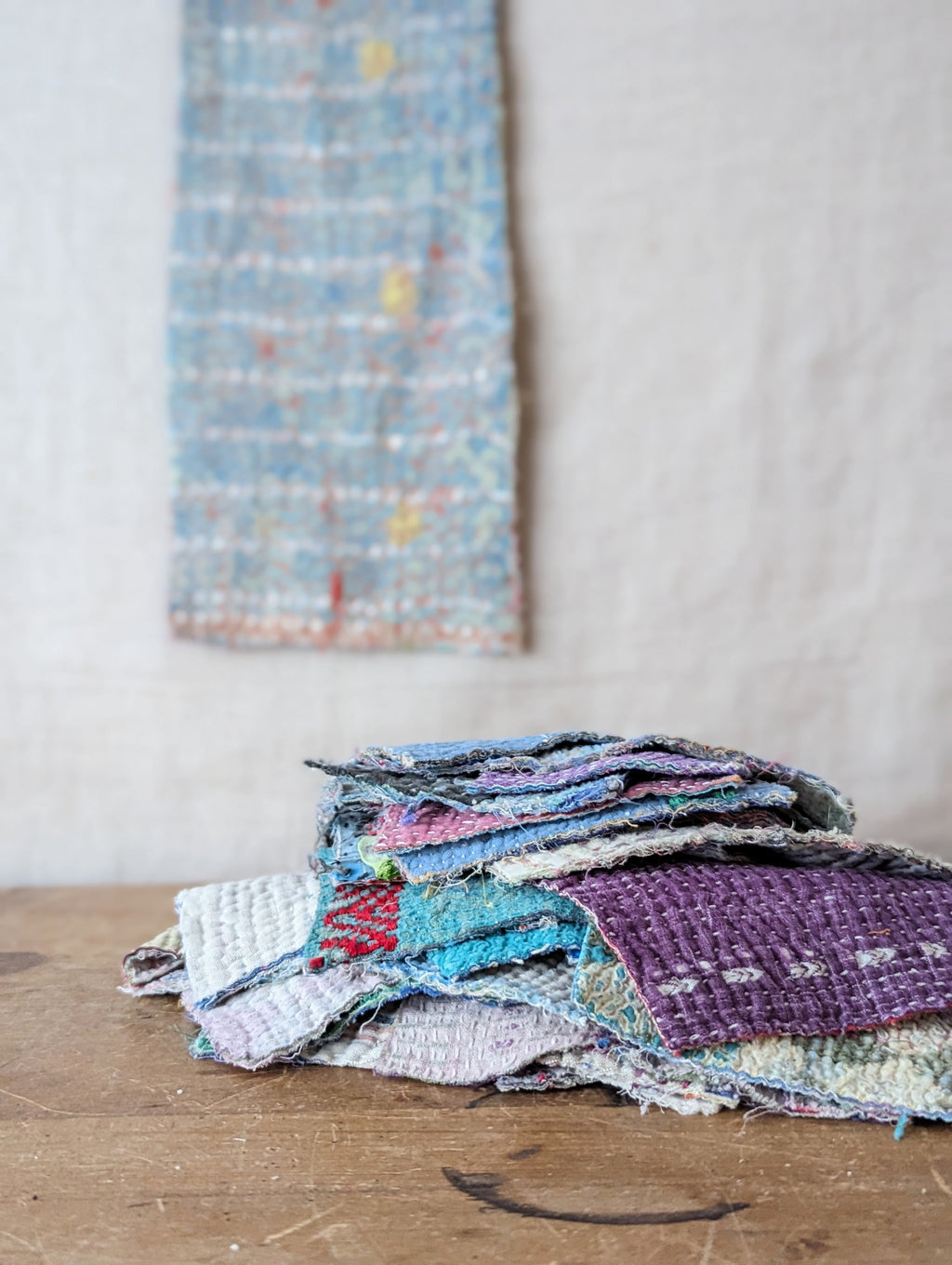 Kantha Quilt Remnant Set