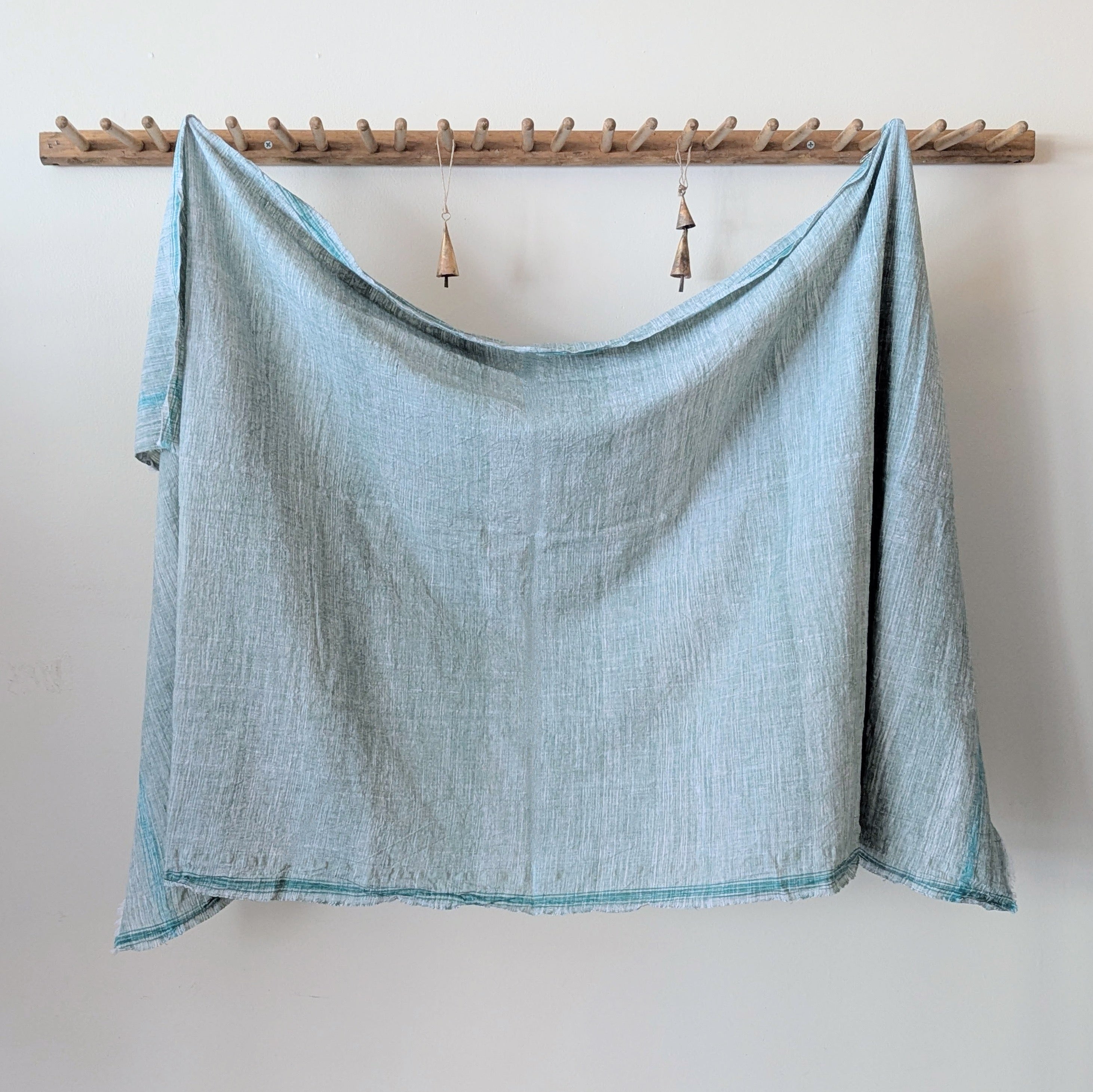 Khadi Chambray Towel - Mint Green
